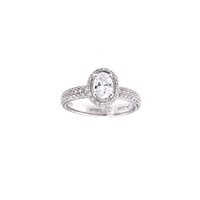 Ringe Damiani Dame Minou Full Pavé form in Weißgold Diamante 0.51 Ct 81091840 - 81091840